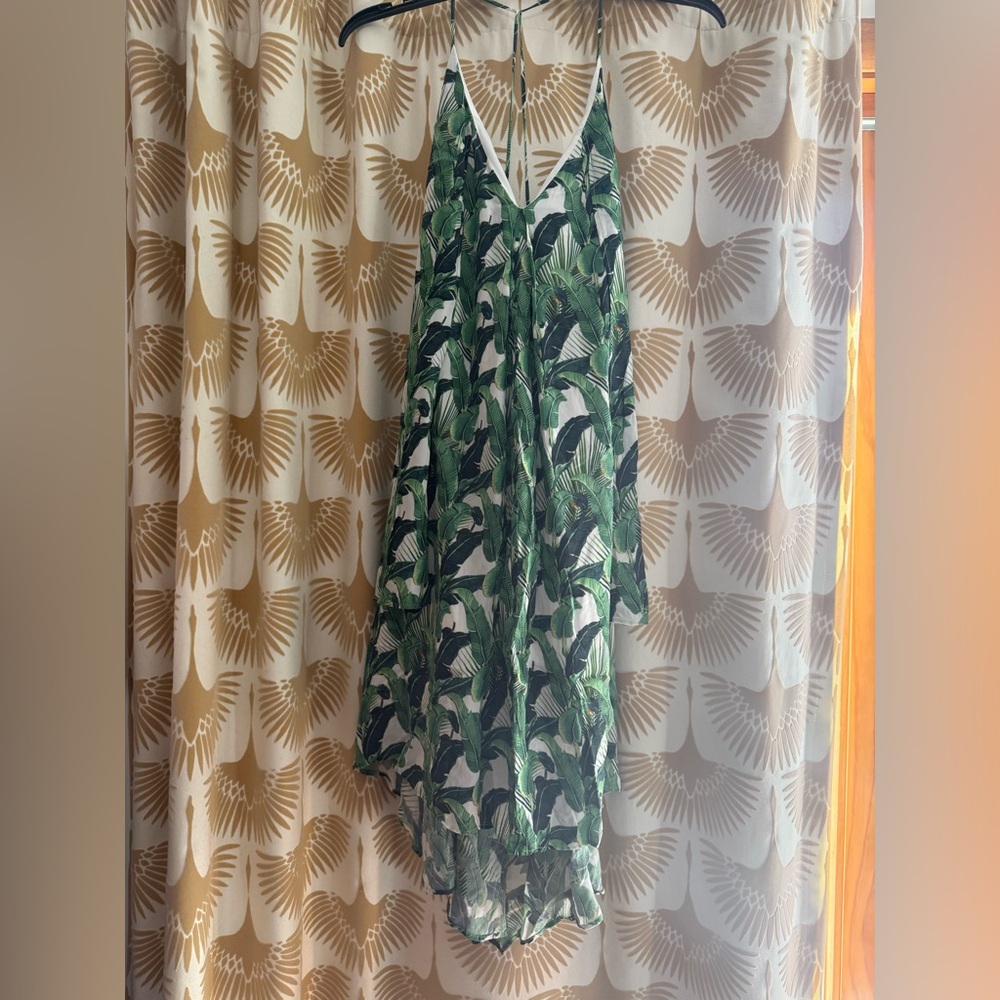 Rebecca Minkoff Green Leaf Pattern Dress